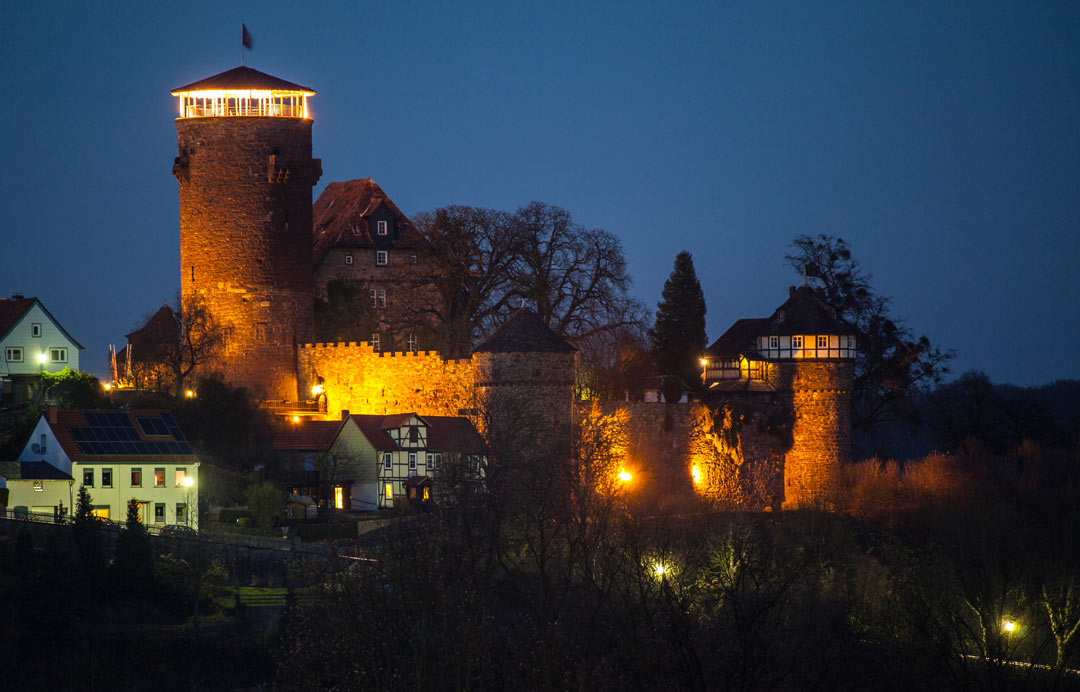 Burg-Trendelburg-nacht